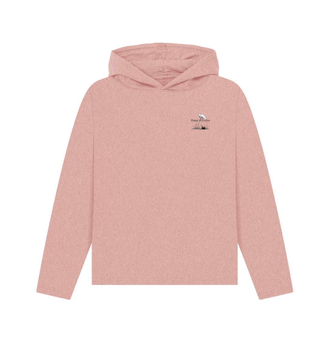 Sunset Pink Recycled Hoody Front