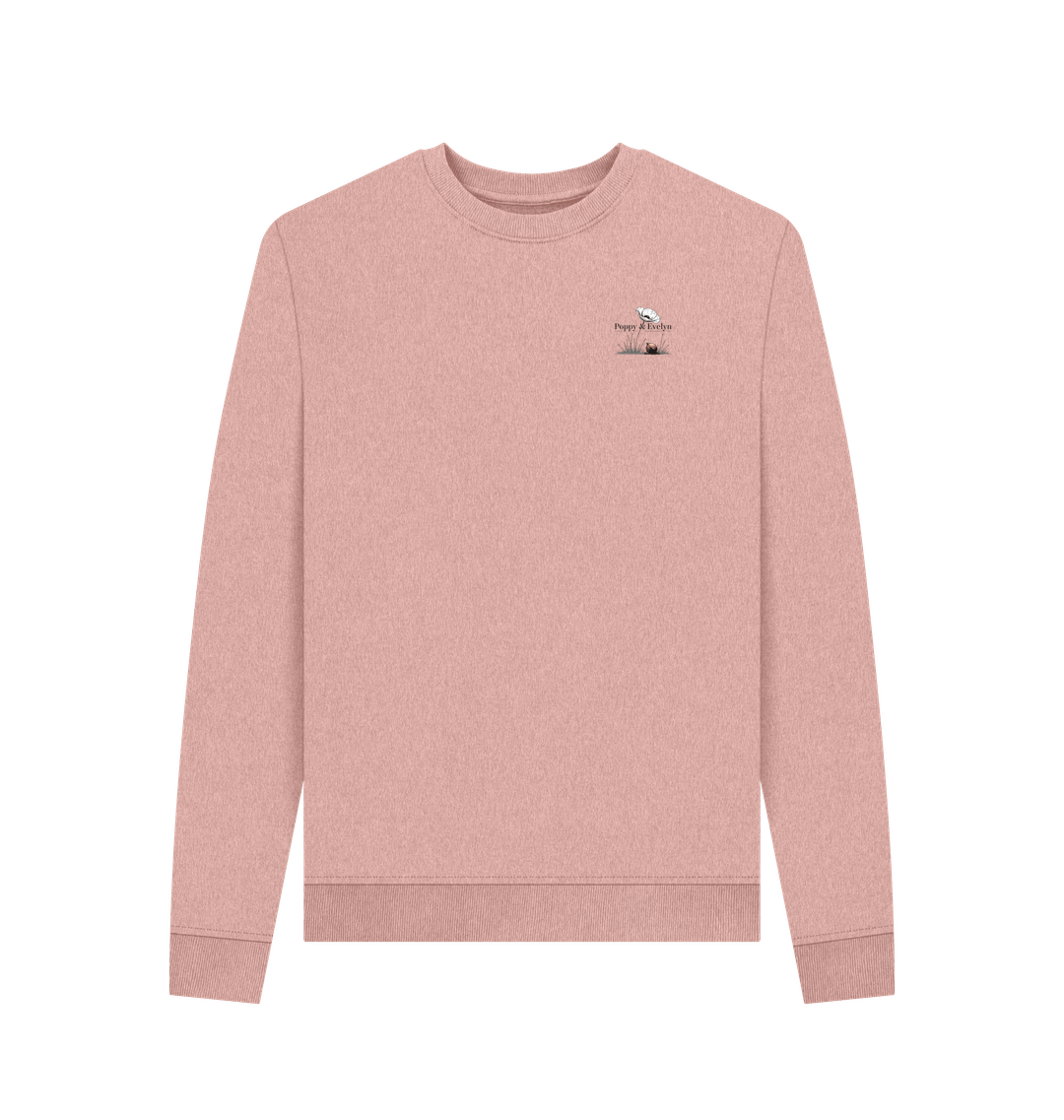Sunset Pink Recycled Printed Sweater Front