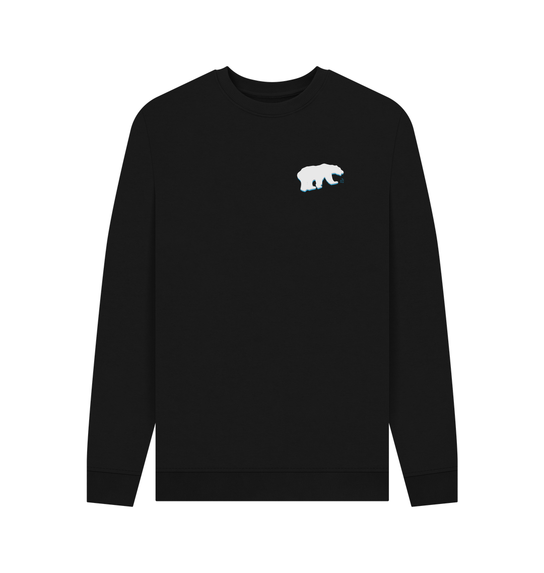 Black Recycled Printed Sweater Front
