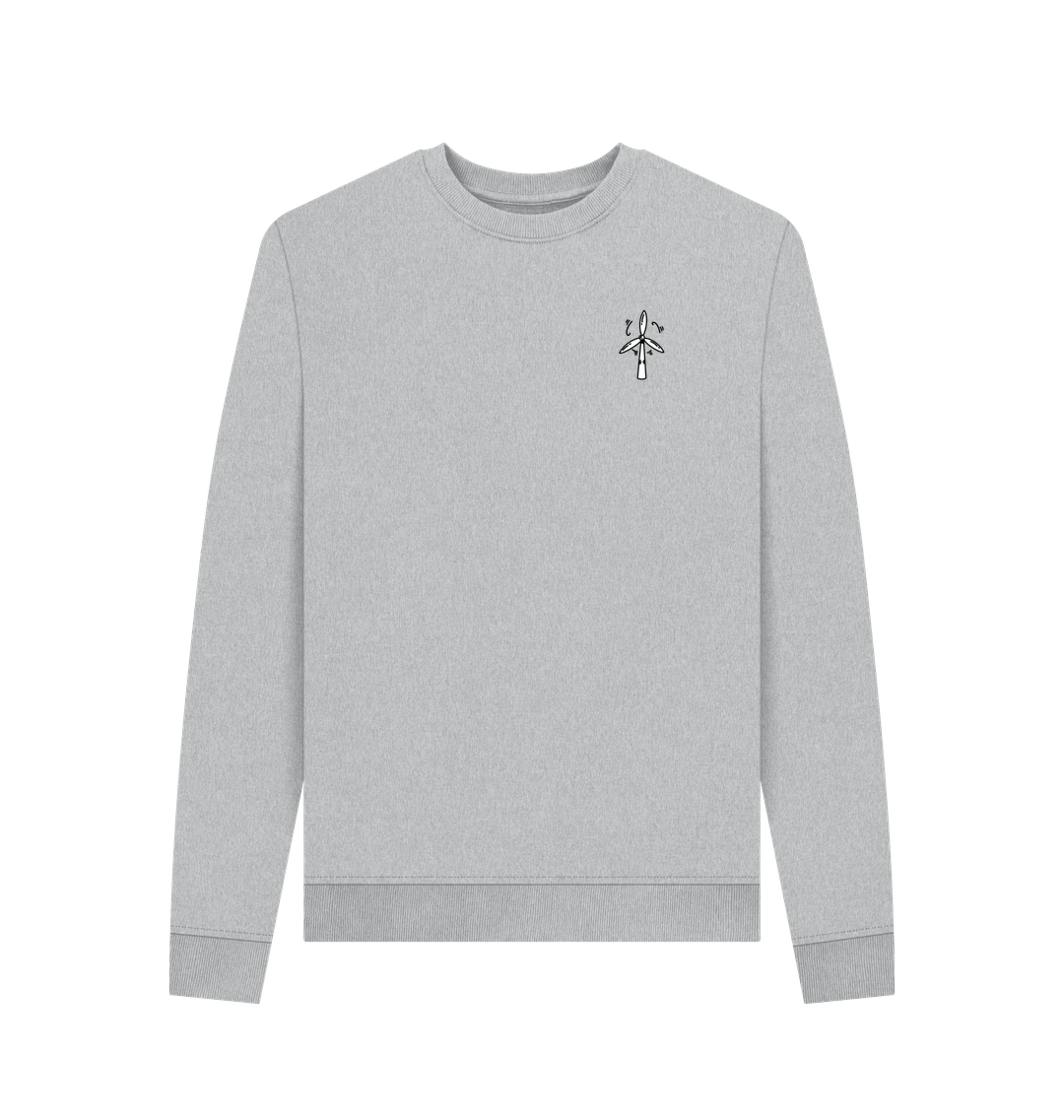 Grey Recycled Printed Sweater Front