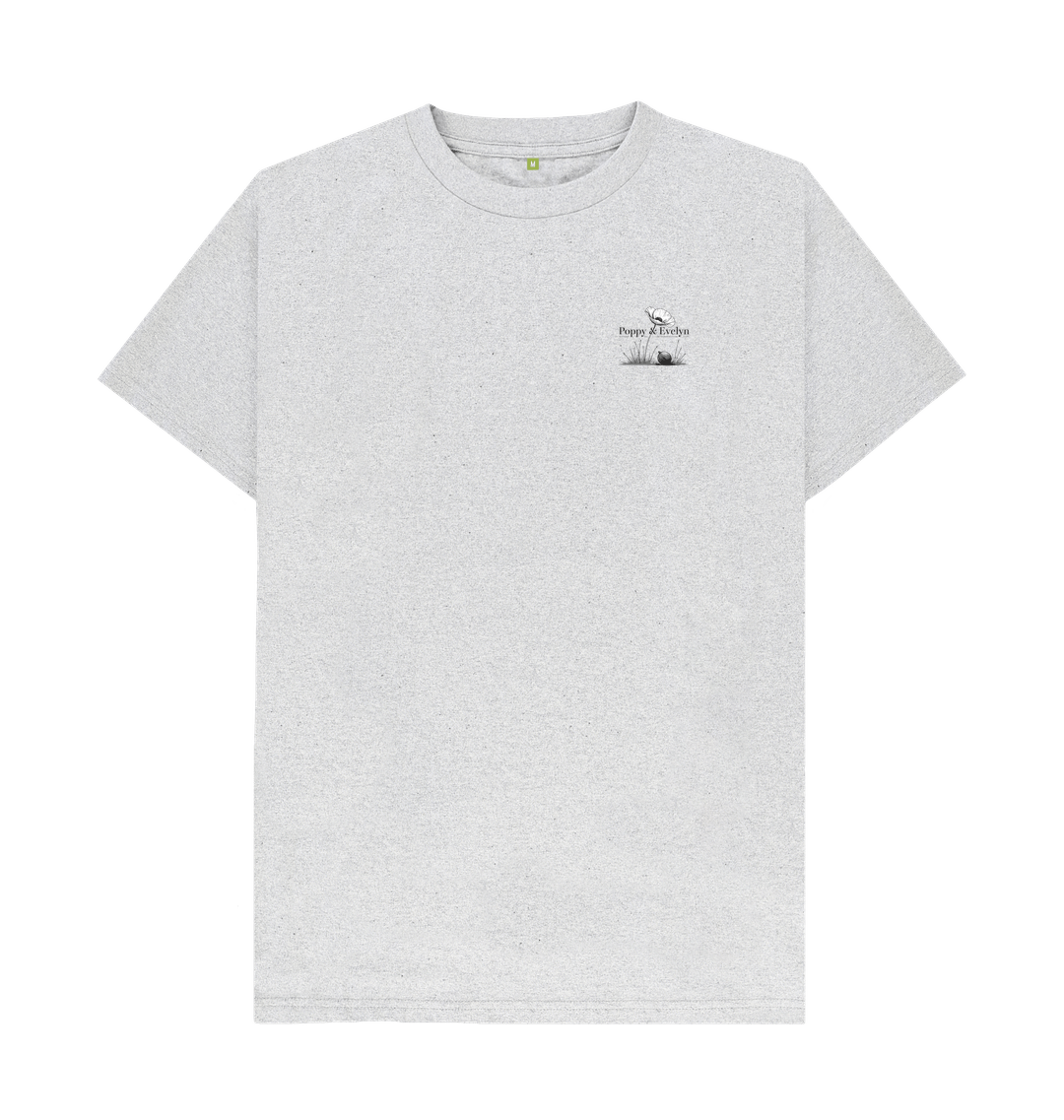Grey Recycled Printed T-Shirt Front