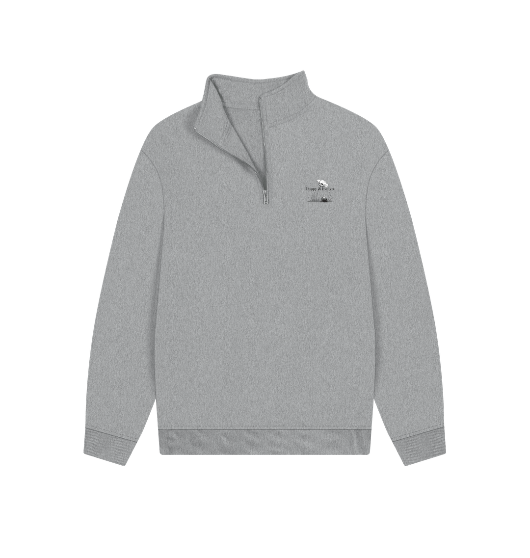 Athletic Grey Printed Sweater Front