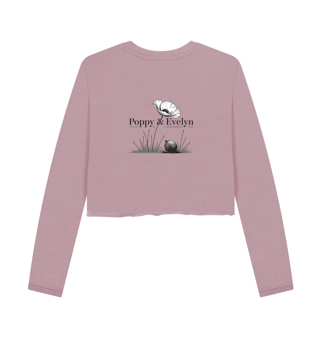 Mauve Printed Boxy Jumpers Back