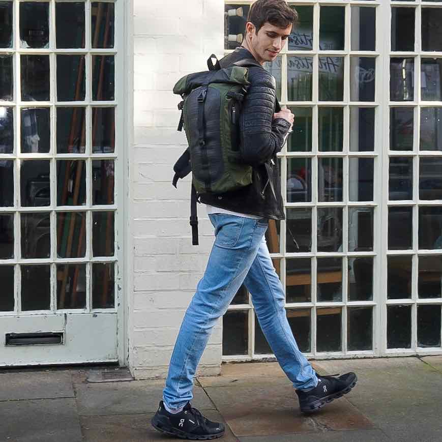 Soldier Water-Resistant Vegan Canvas & Inner Tube Laptop Backpack