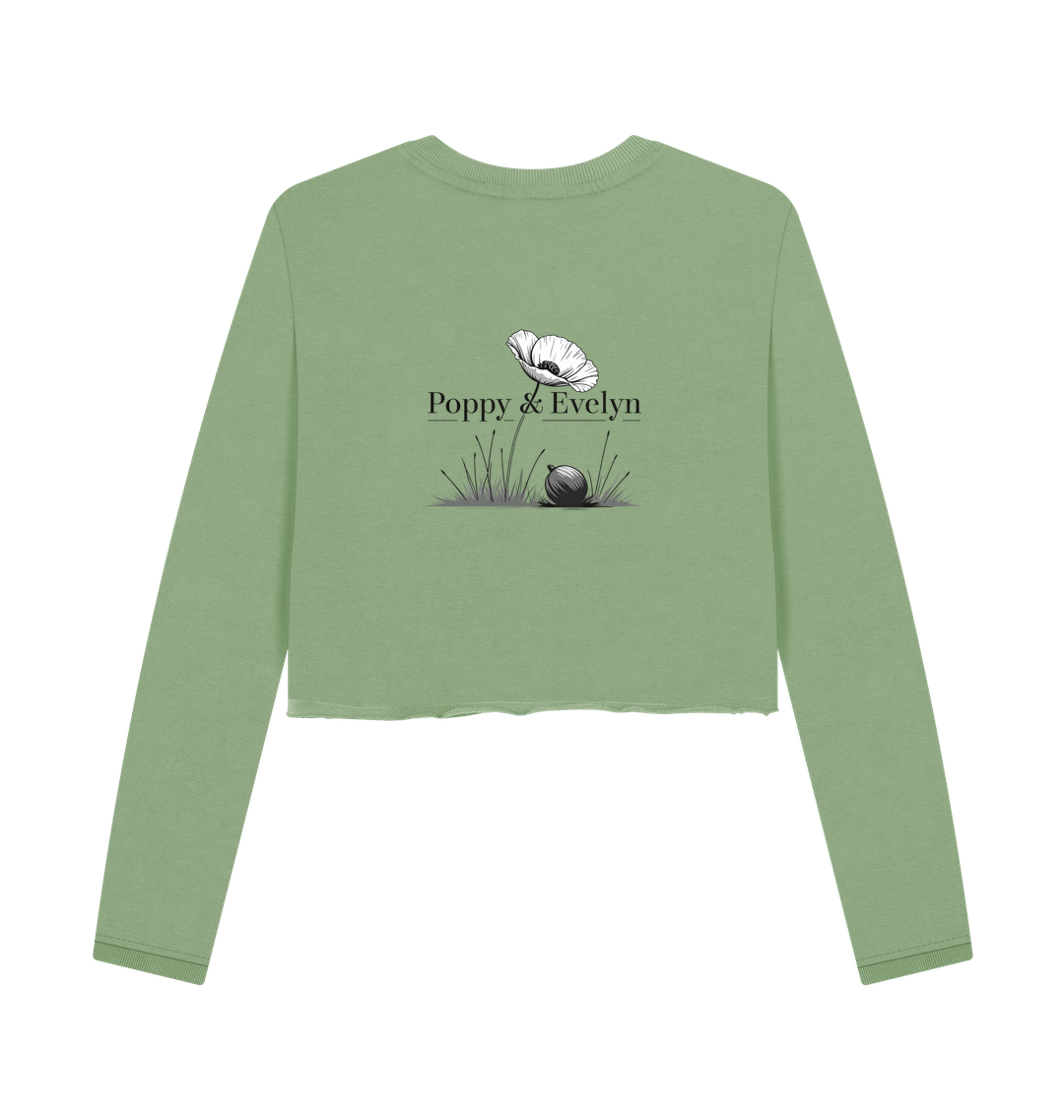 Sage Printed Boxy Jumpers Back