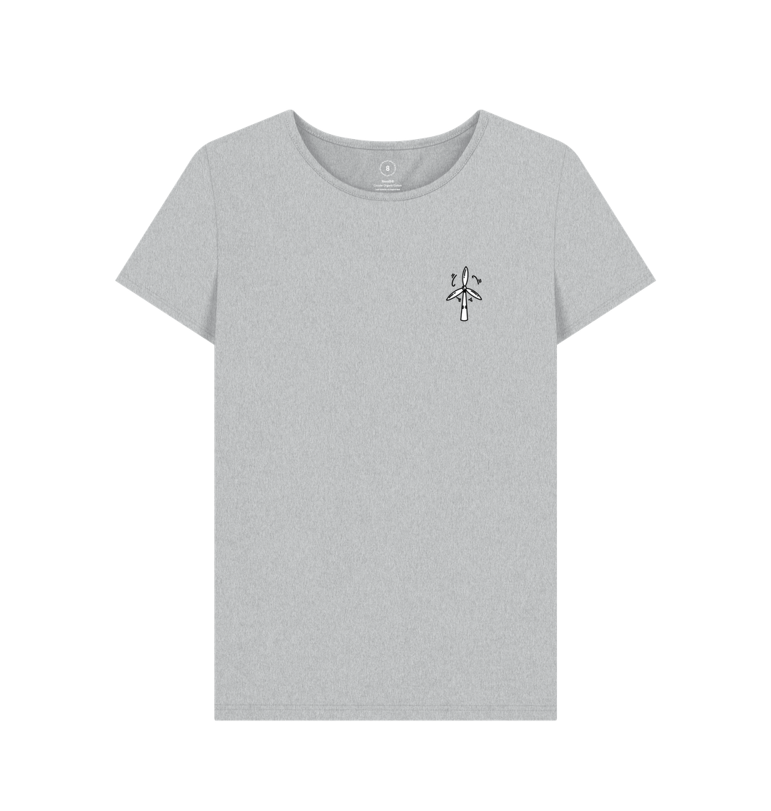 Grey Recycled Printed T-Shirt Front