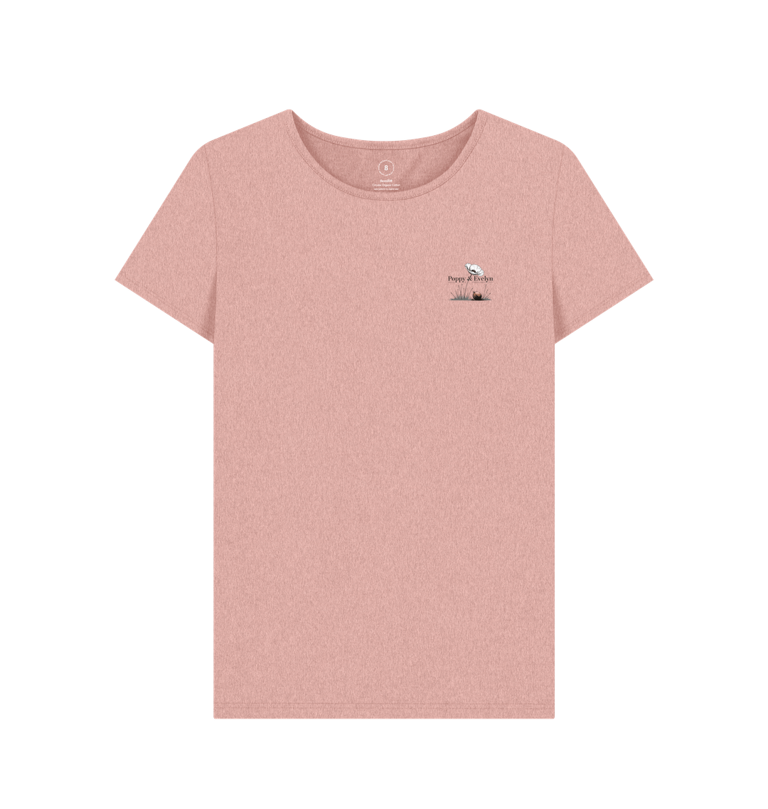 Sunset Pink Recycled Printed T-Shirt Front