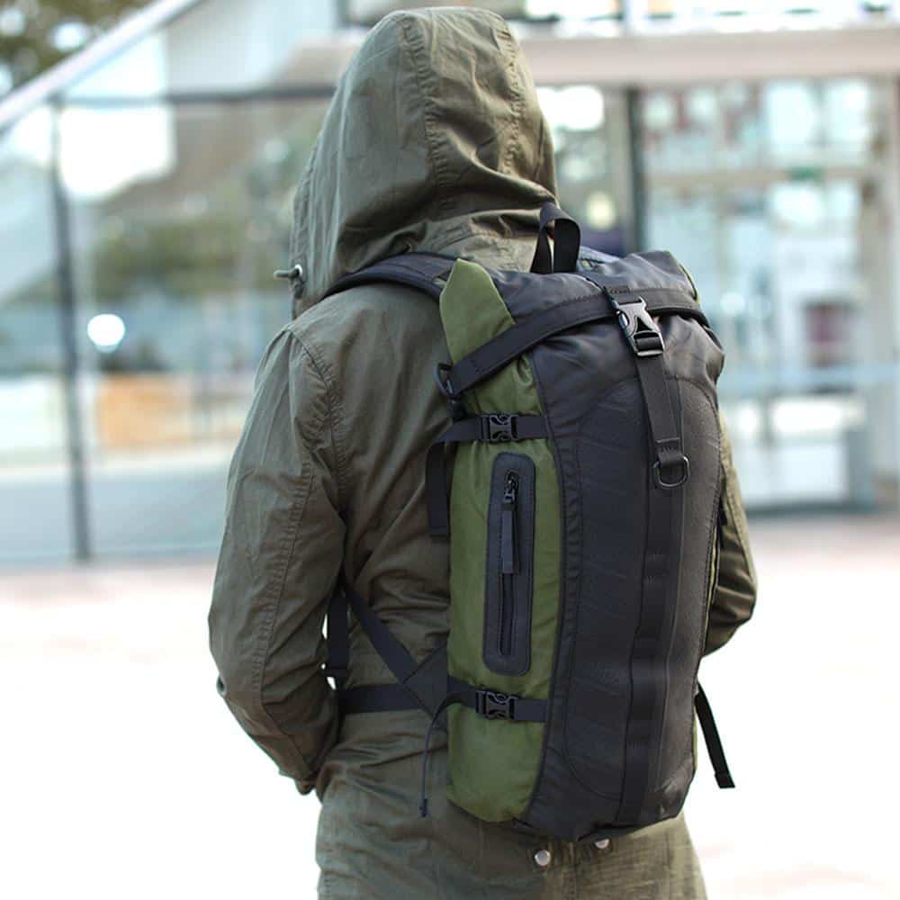 Soldier Water-Resistant Vegan Canvas & Inner Tube Laptop Backpack